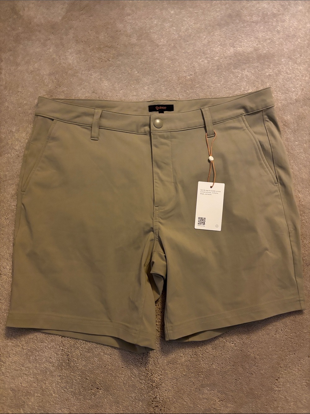 Quince Men’s Flat-Front Performance Shorts in Olive